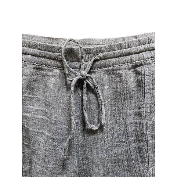 J.Jill Pure Jill Linen Blend Cropped Drawstring Pants Blue Size XL Coastal Boho - Picture 10 of 13